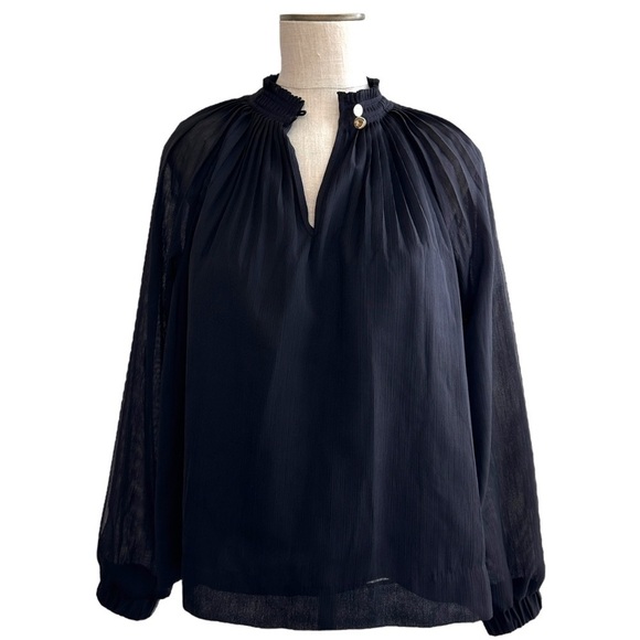 Tuckernuck Marie Oliver Arden Blouse in Black S - Picture 2 of 10